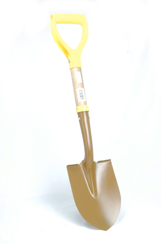 Stubby Spade Shovel Wood Handle Round Nose eBay