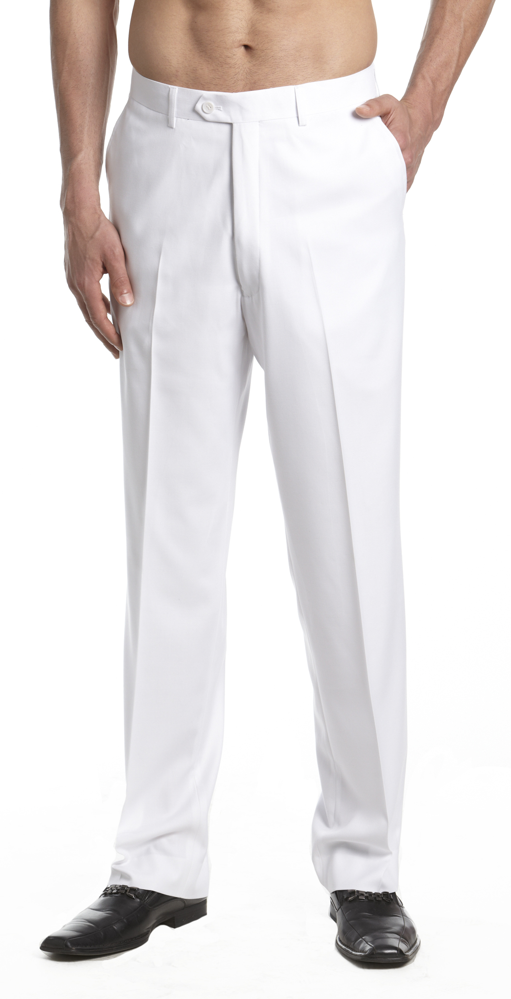 Men's white dress pants