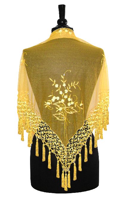 gold coloured shawls