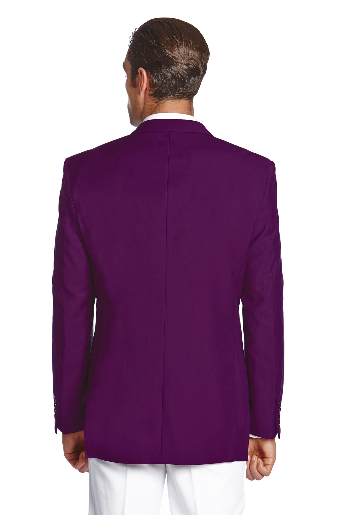 CONCITOR Men's Suit Jacket Separate Blazer Coat EGGPLANT PURPLE Two