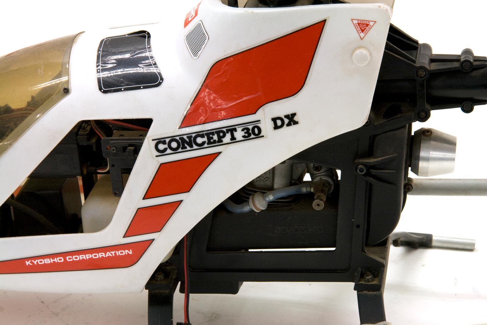 2 Kyosho Concept 30 & 30 DX Nitro Fuel Remote Controlled RC Helicopters