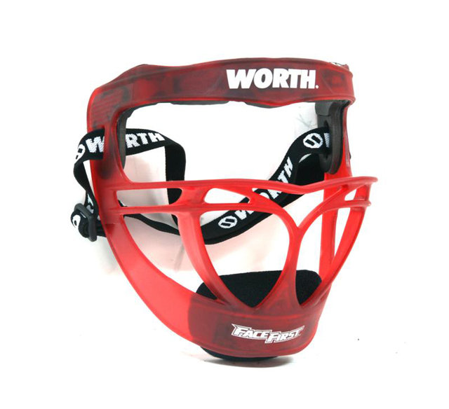 Worth Toxic Face First Fastpitch Softball Fielders Guard Mask Red