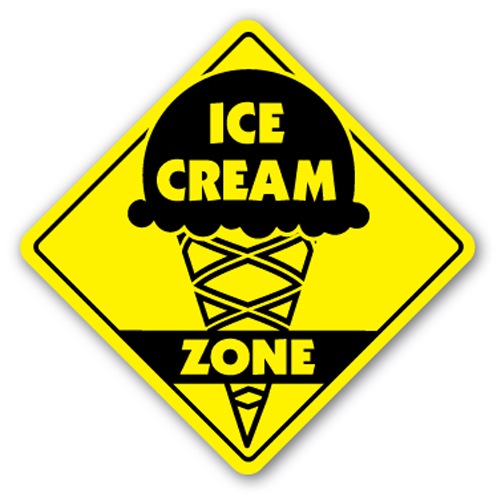 ICE CREAM ZONE Sign shop scooper parlor signs restaurant dairy
