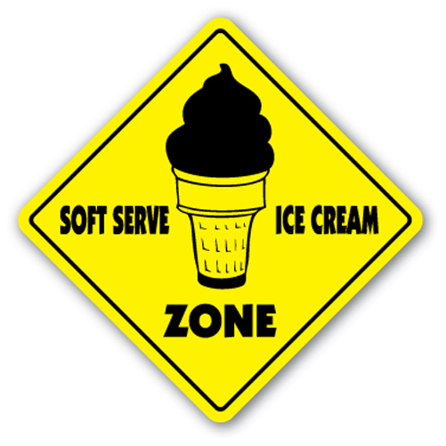 Soft Serve Ice Cream Zone Sign Xing Gift Novelty Dessert Custard