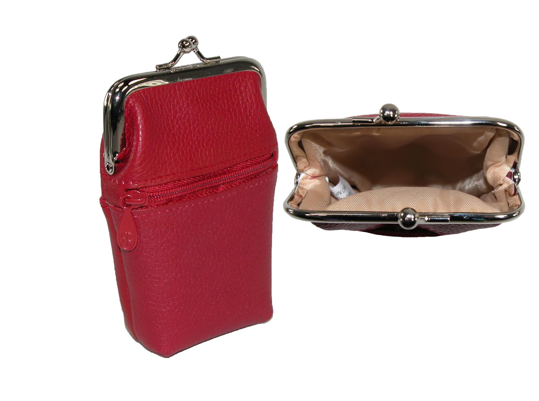 New Buxton Women's Leather Framed Cigarette Case Wallet eBay