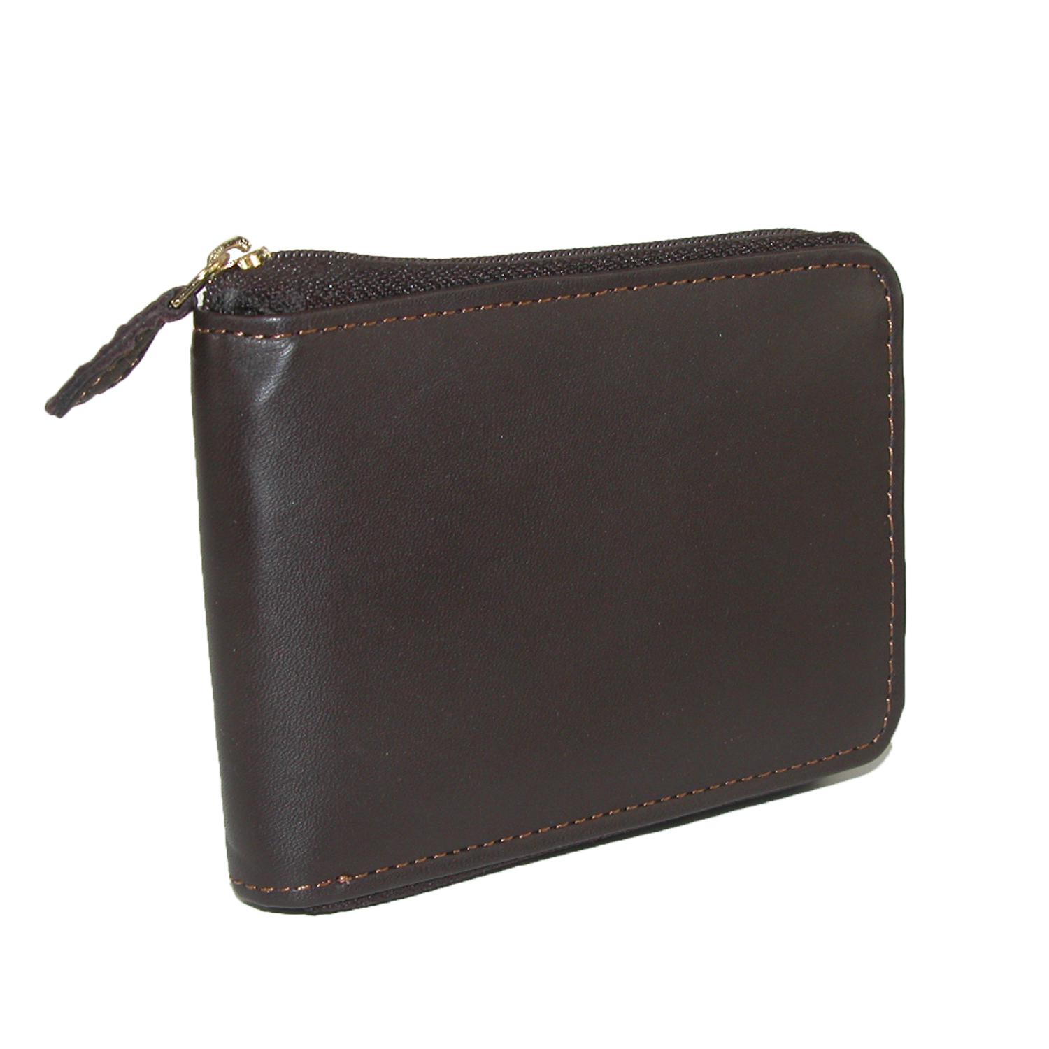 DOPP Men's Leather Regatta Zip-Around Convertible Billfold Wallet