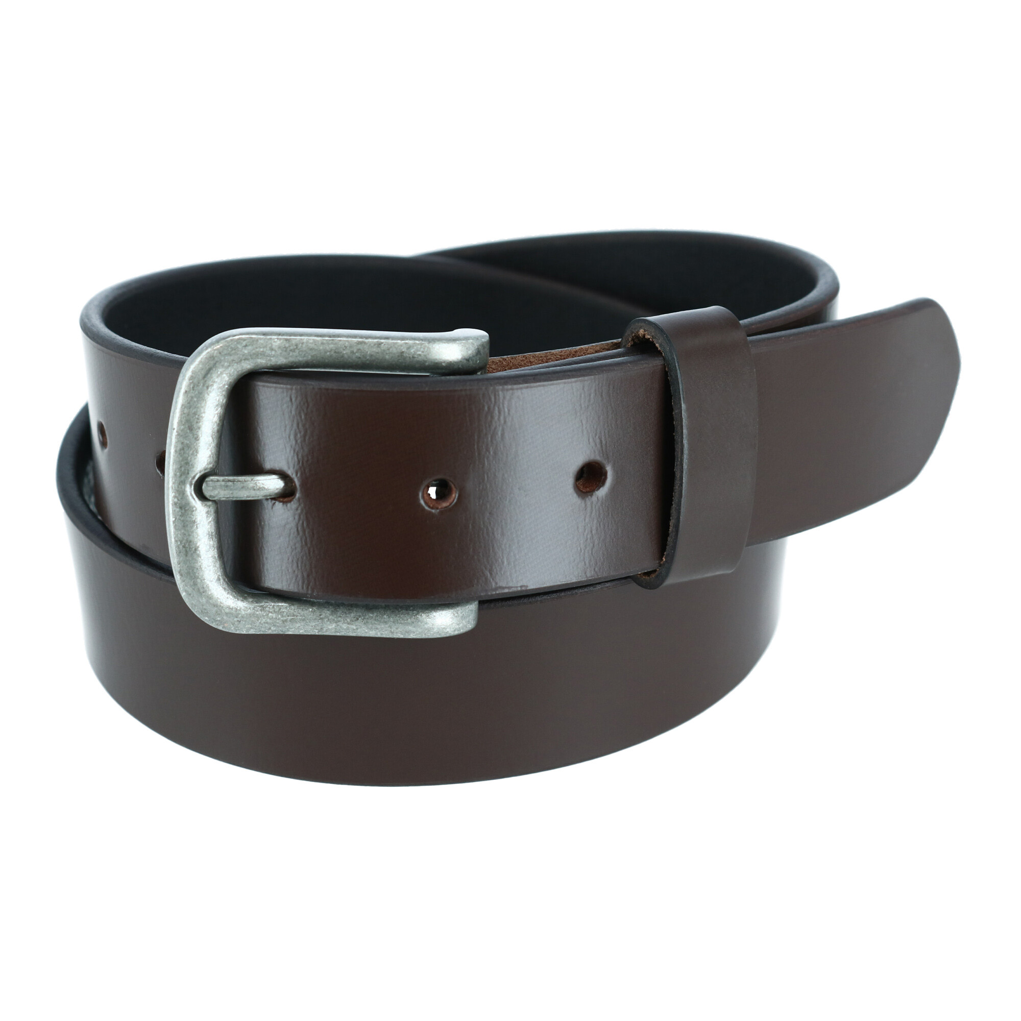 CTM Men's Big & Tall Leather 1 3/8 Inch Removable Buckle Bridle Belt