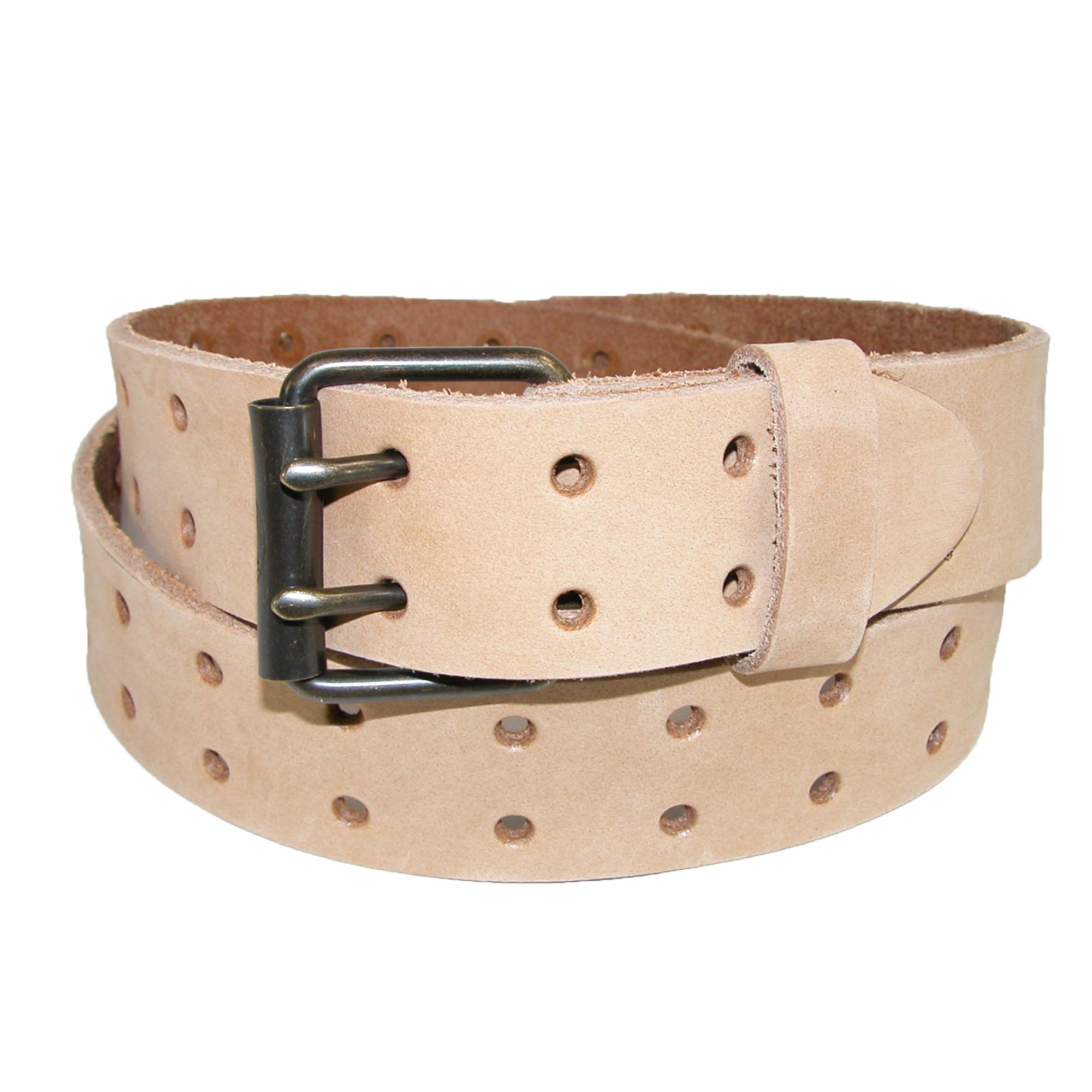 Dickies Men's Leather Two Hole Raw Edge Bridle Belt