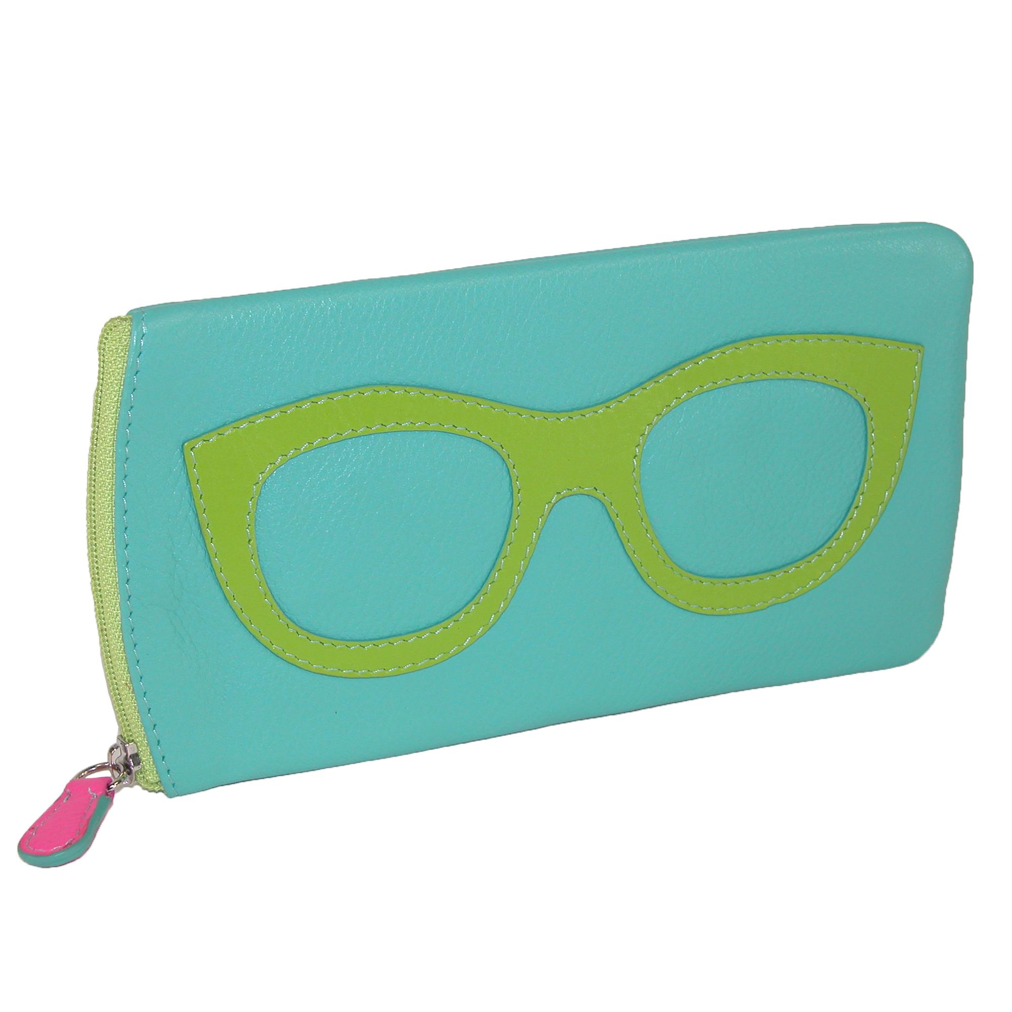 New CTM Women's Leather Eyeglass Case with Eyeglass Design eBay