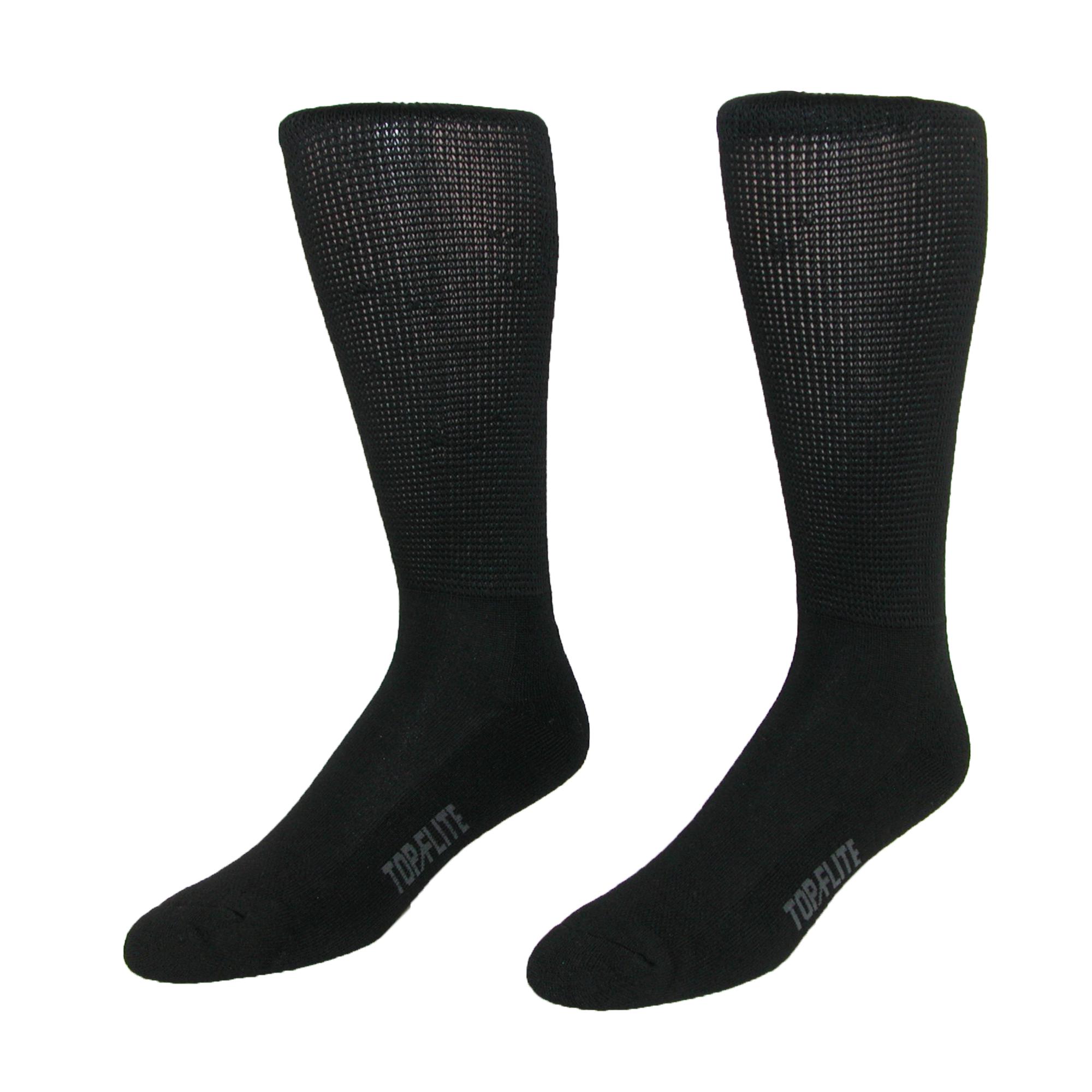 Top Flite Non Binding Diabetic Cushion Crew Socks ( 2 Pair Pack)