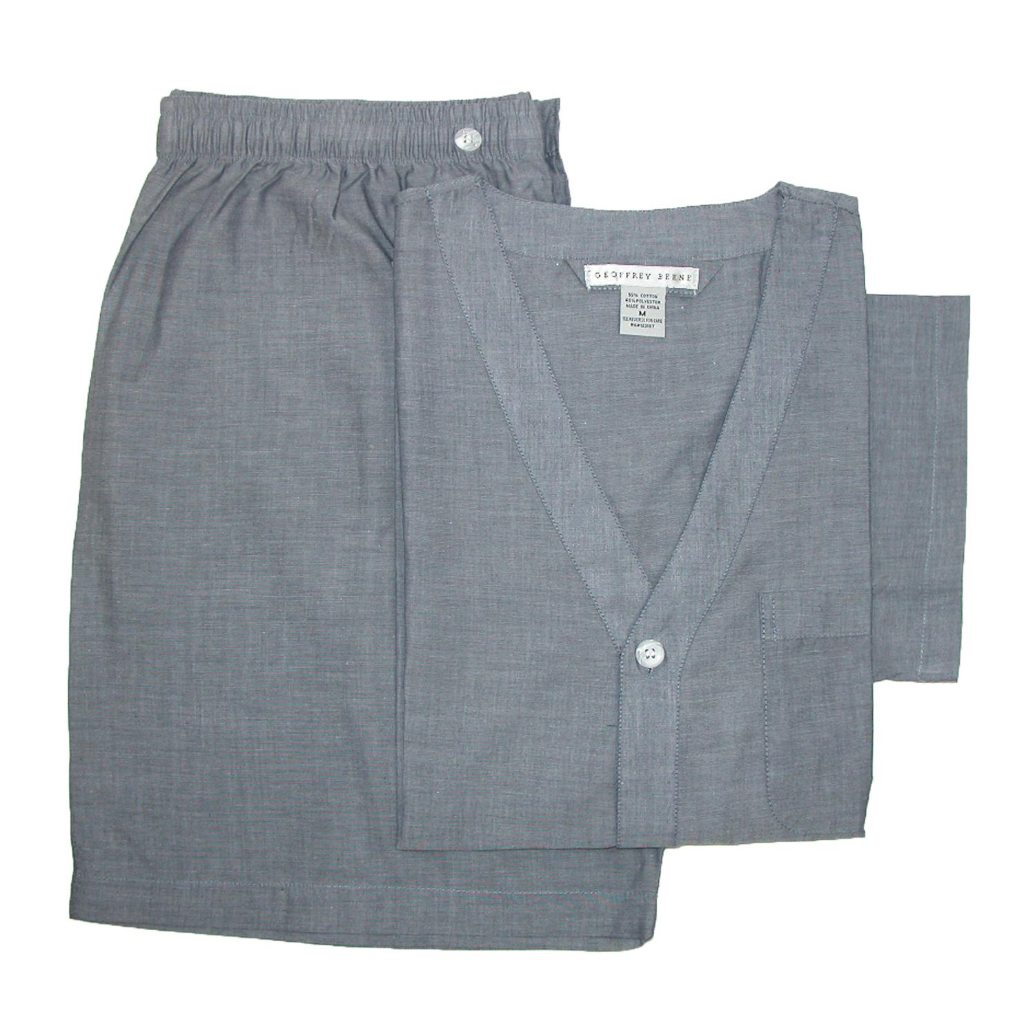 Geoffrey Beene Men's Big and Tall Short Sleeve Short Leg Pajama Set