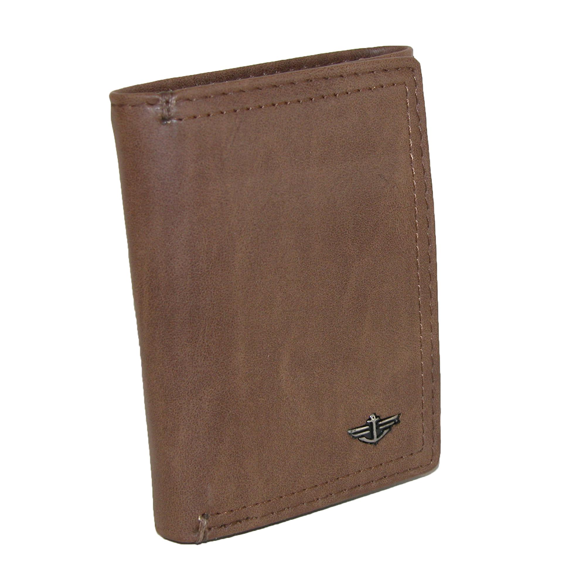 Dockers Men's Leather Marbled Trifold Wallet