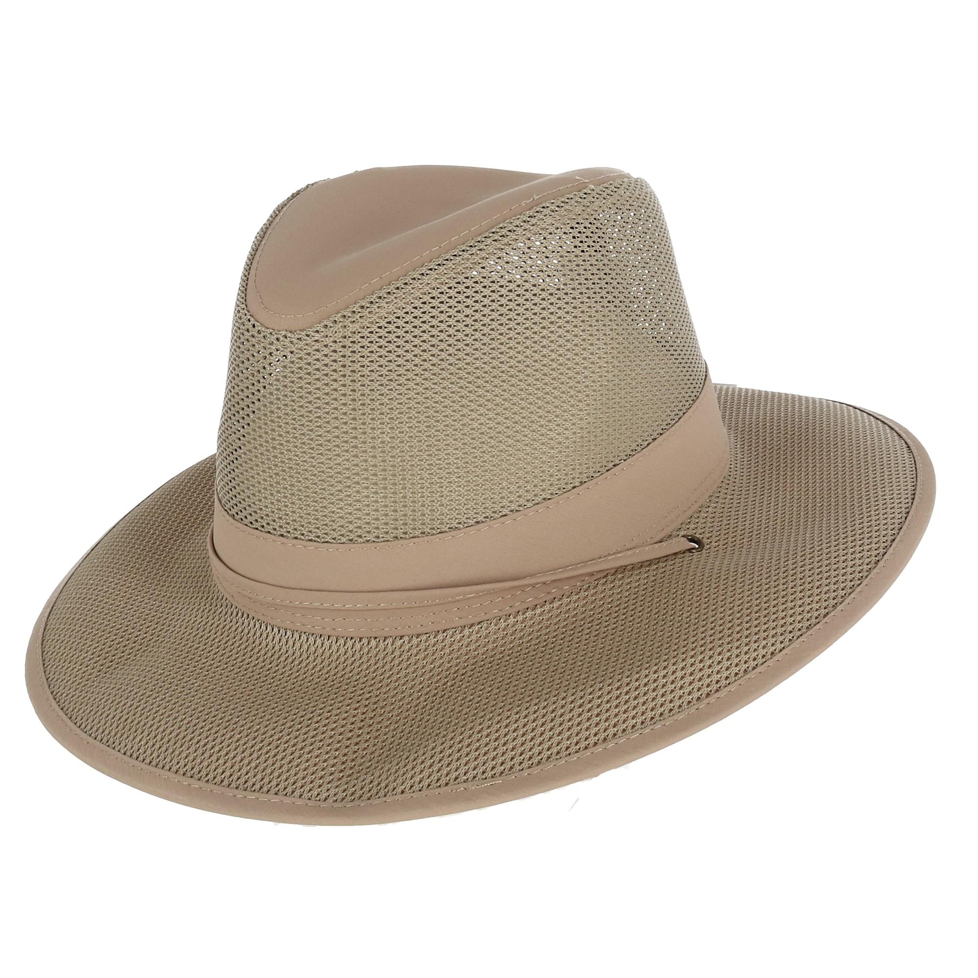 New Kenny K Men/'s Lightweight Mesh Safari Hat with Chin Cord
