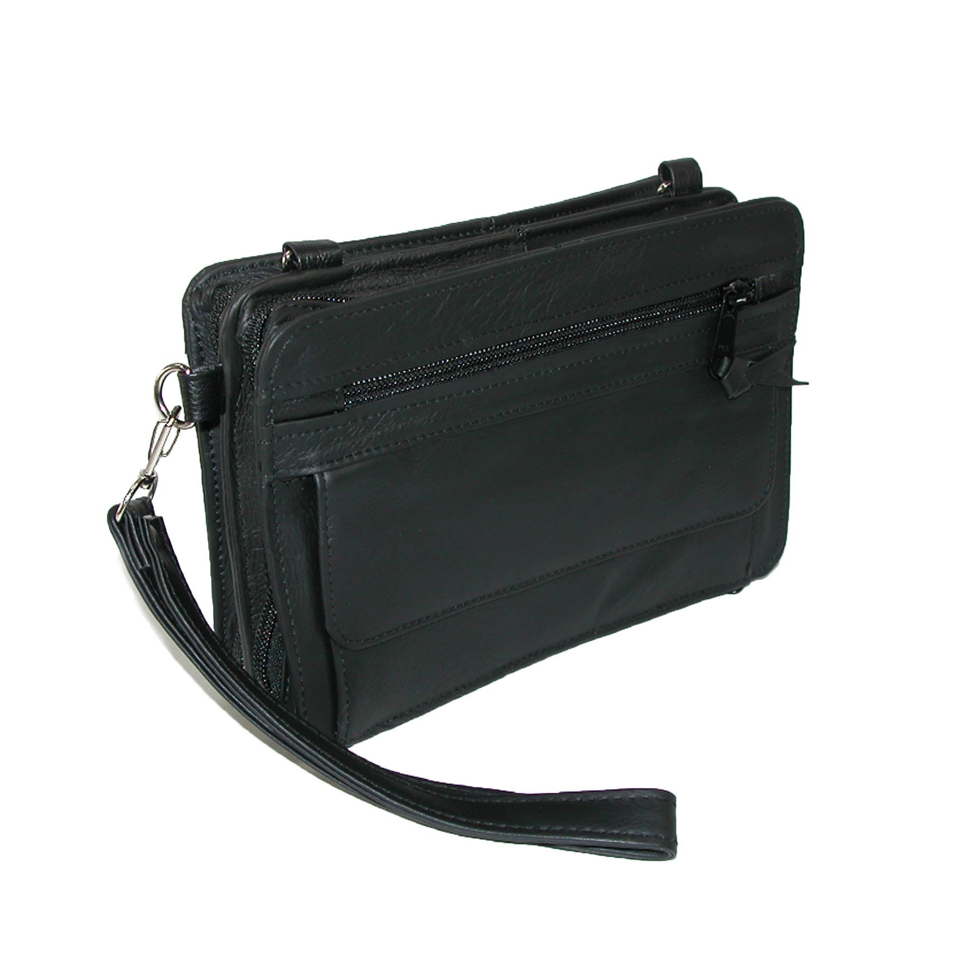 CTM Men's Leather Gun Conceal Carry Waist Pack Bag CTM Men's Leather Gun Conceal Carry Waist Pack Bag