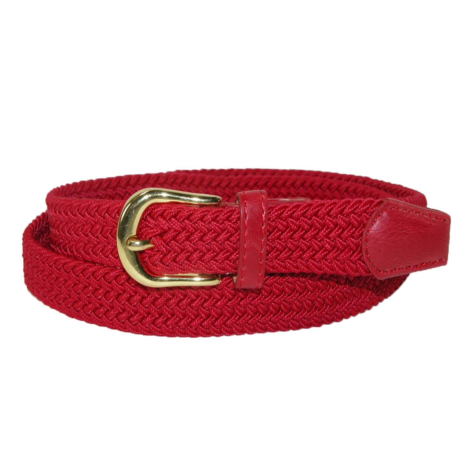 New CTM Women's Elastic Braided Stretch Belt eBay