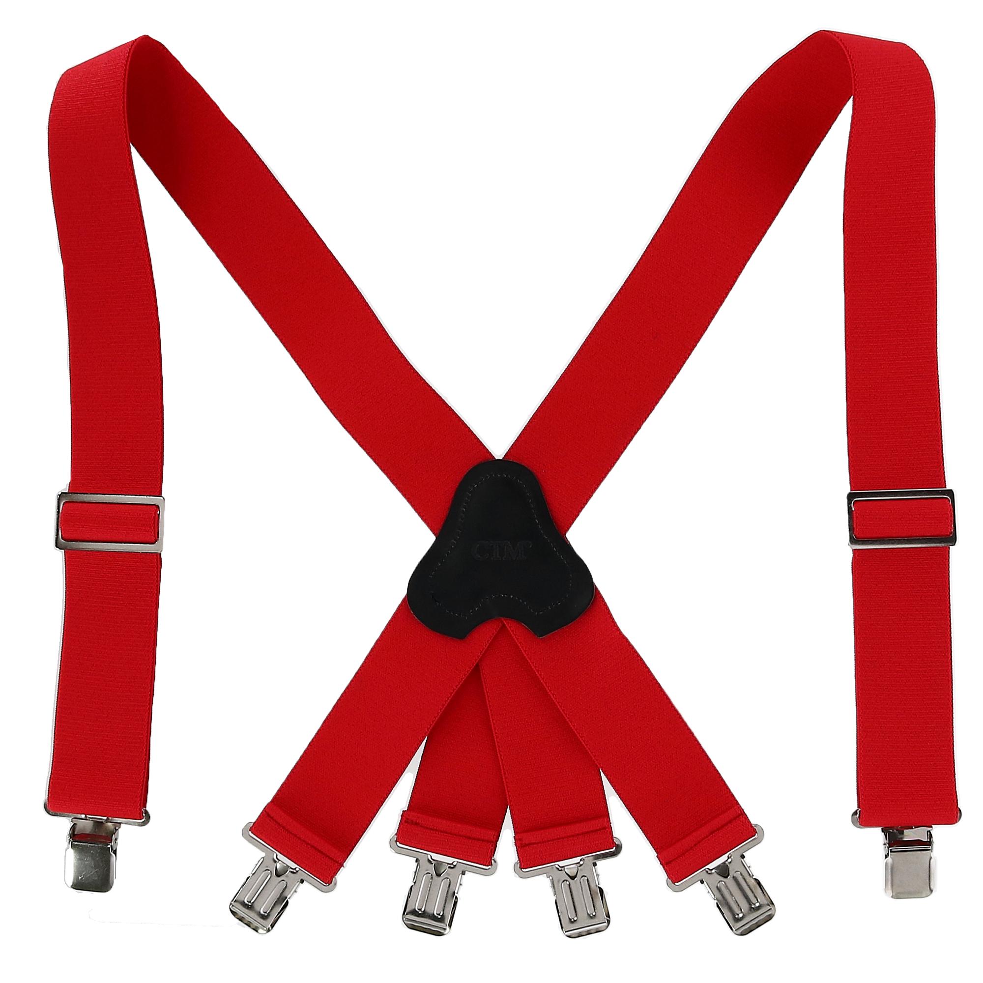 New CTM Men's Elastic ClipEnd 2 Inch Fireman Suspenders eBay