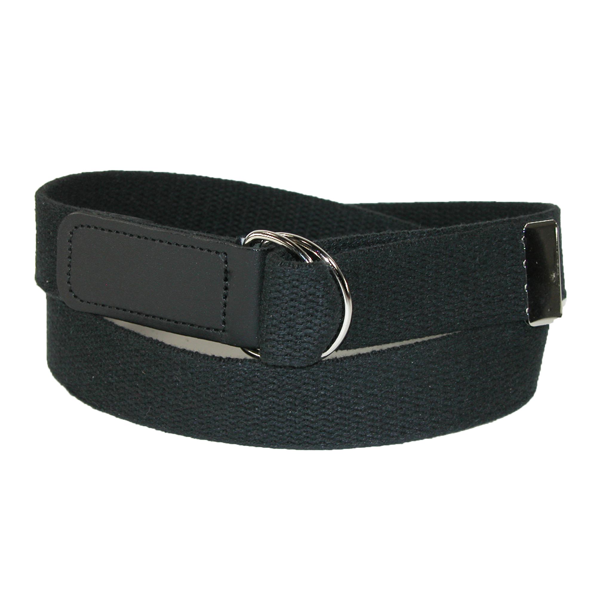 CTM Cotton Web 1 1/4 Inch Belt with Double D Ring Buckle