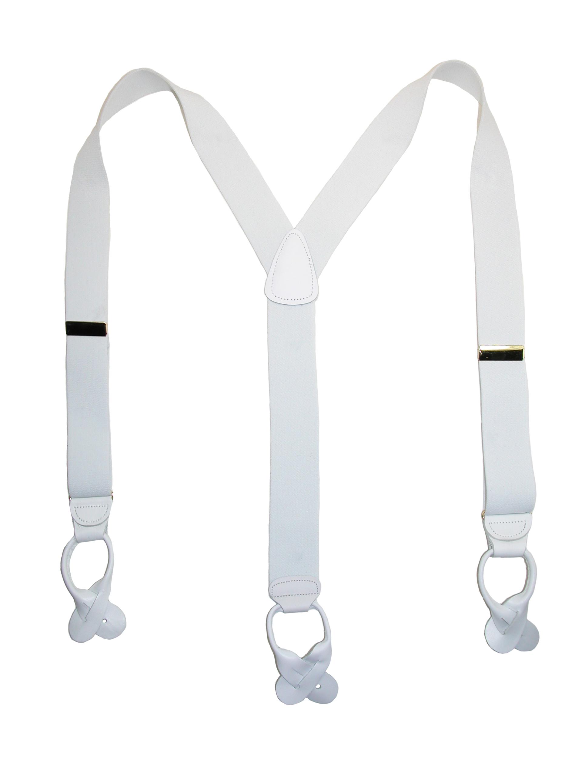CTM Men's Elastic Button-End Y-Back Suspender with Bachelor Buttons