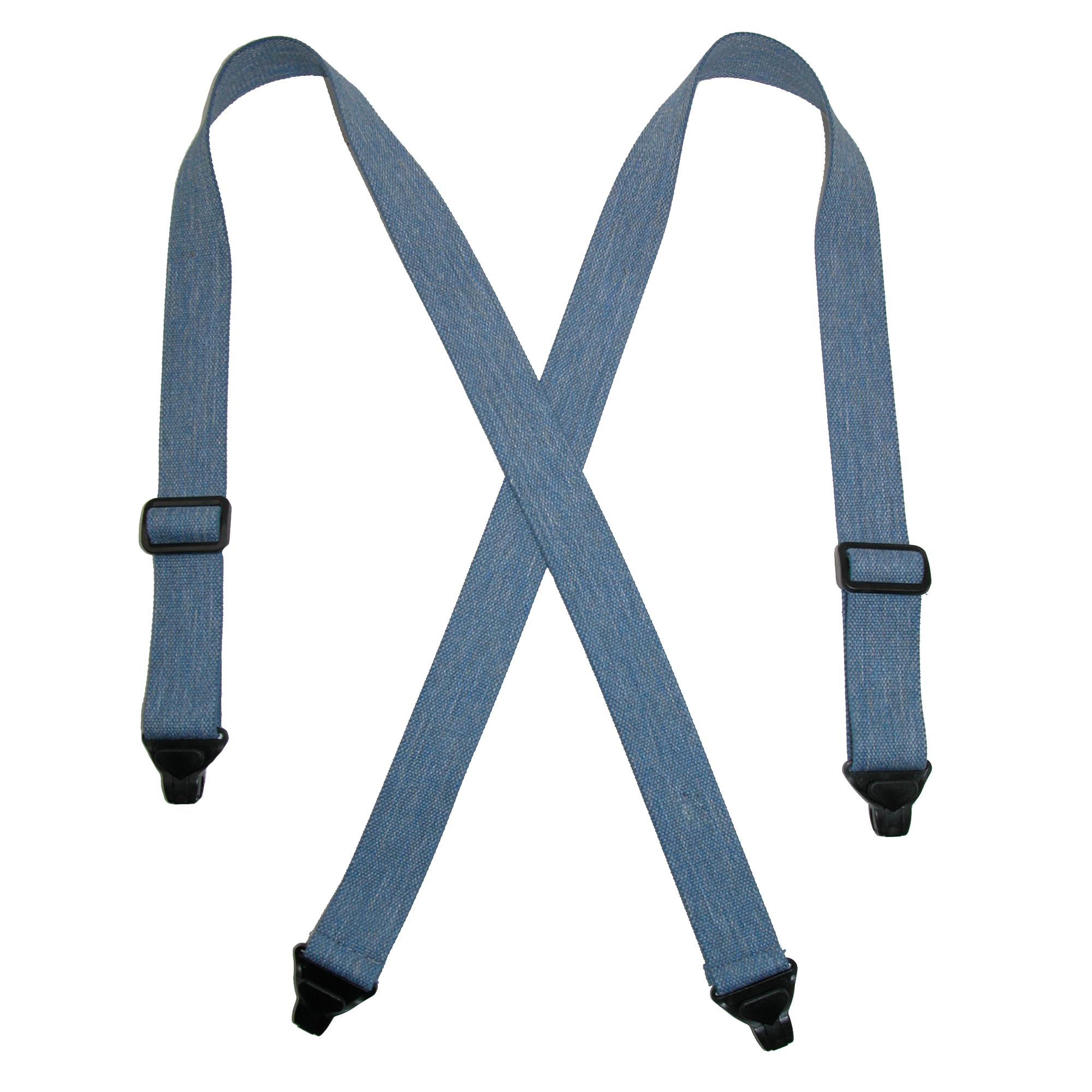 CTM Men's Elastic Plastic Clip-End TSA Compliant Airport Suspenders