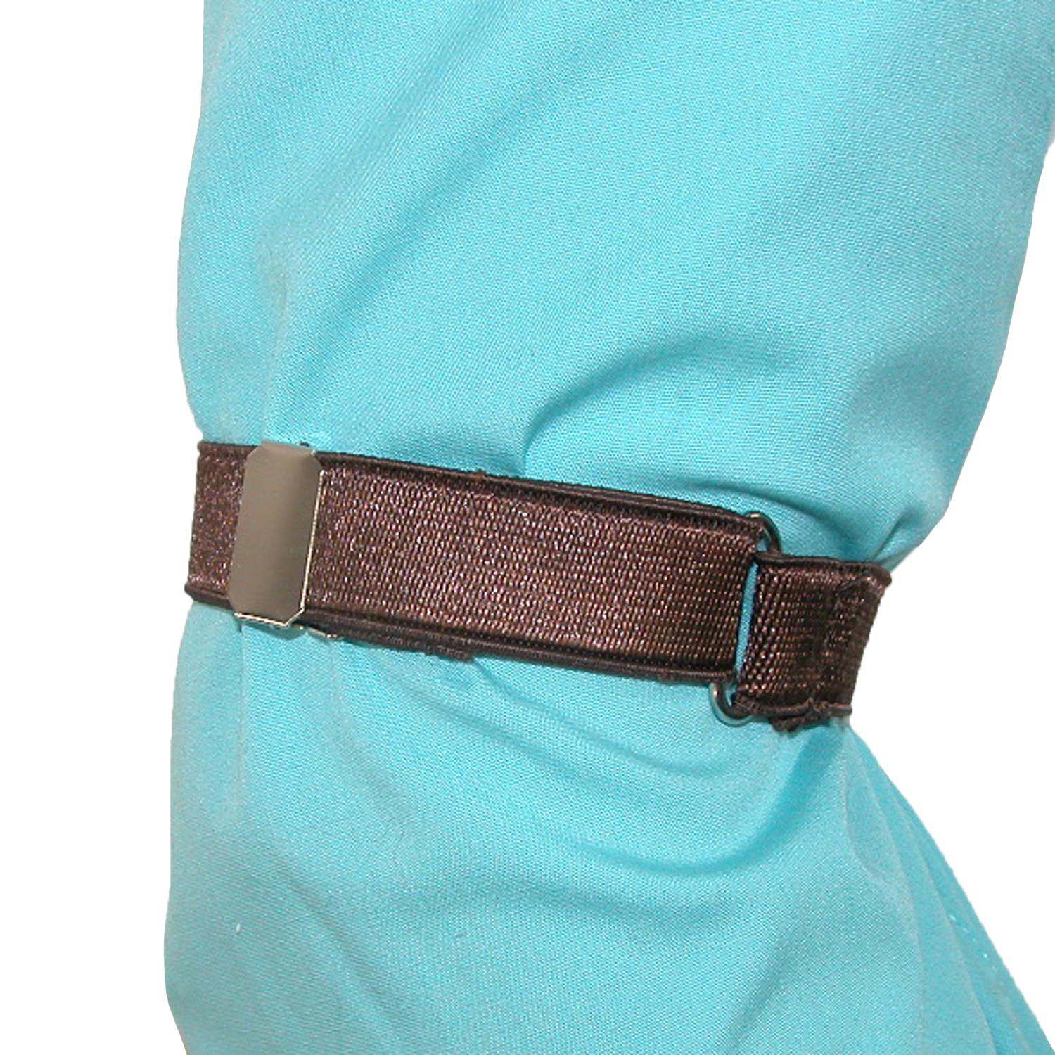 New CTM Satin Elastic Solid Color Adjustable Armband Sleeve Garter