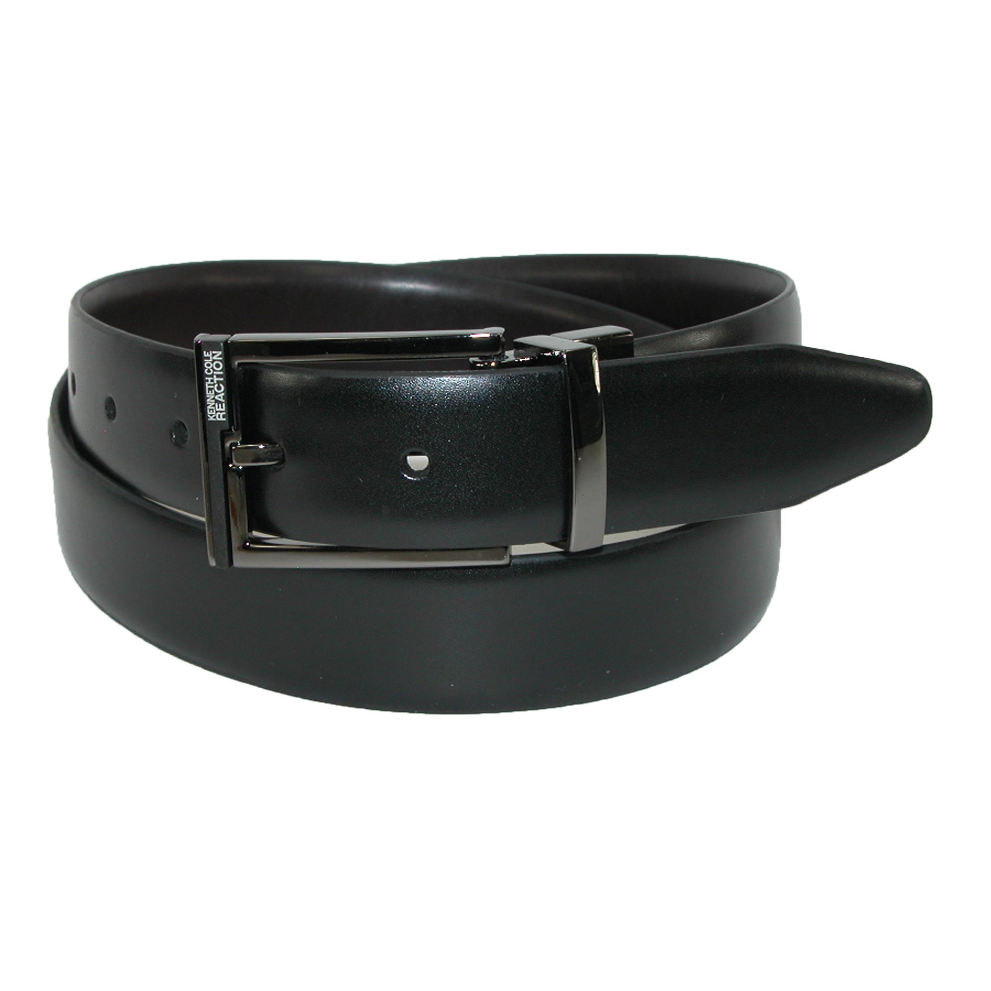 Kenneth Cole Reaction Men's Reversible Belt with Gun Metal Buckle