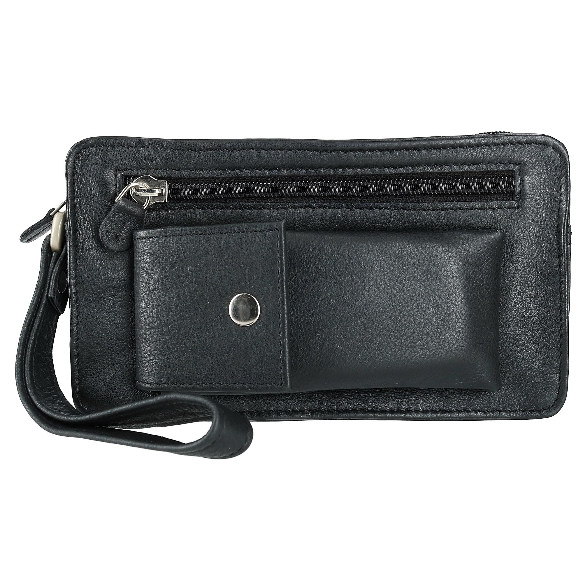 Winn International Men's Leather Slimline with Wrist Strap Man Bag