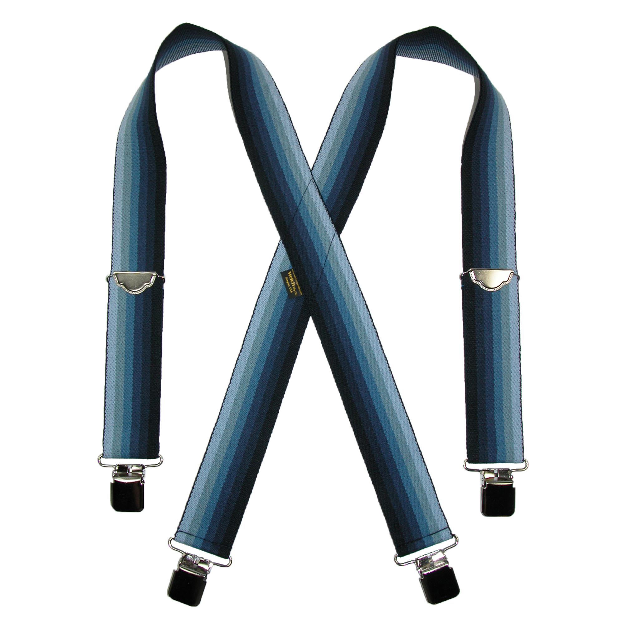 Welch Men's Elastic Ombre Stripe Clip End Suspenders