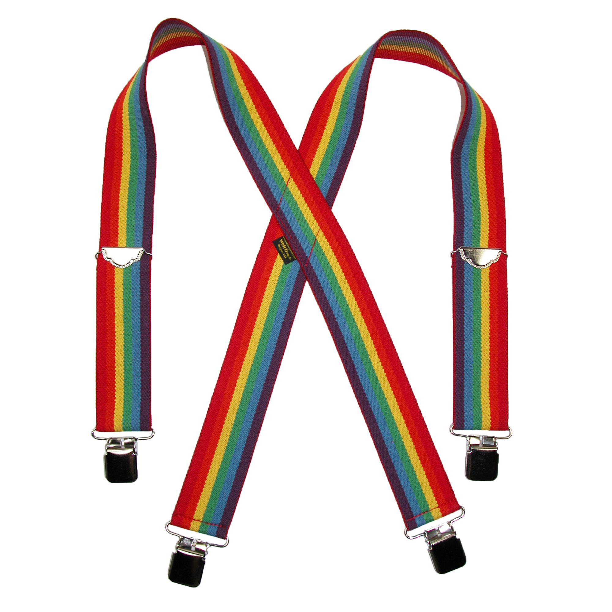 Welch Men's Big & Tall Elastic Ombre Stripe Clip End Suspenders