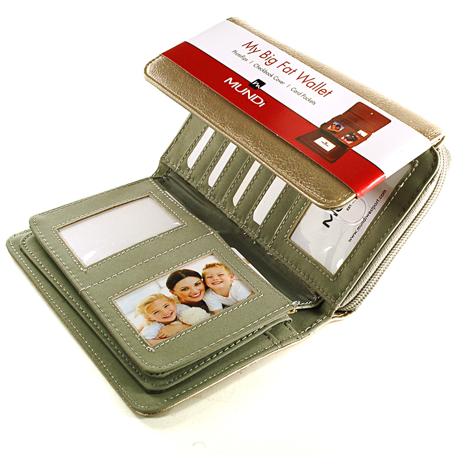 Womens Mundi Big Fat Wallet Checkbook Case Large Organizer Clutch Bag