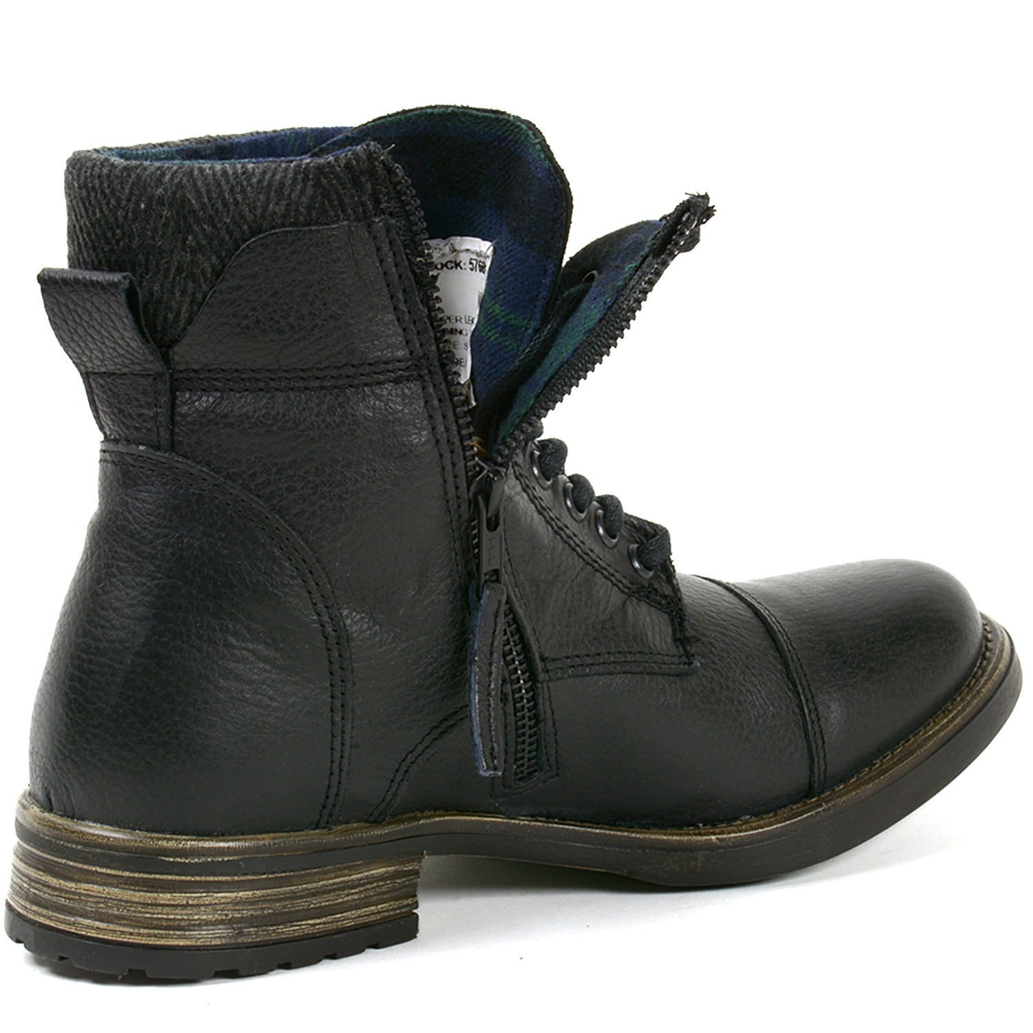 GBX Mens Tosh Ankle High Boots Lace Up Combat Style Casual Comfort