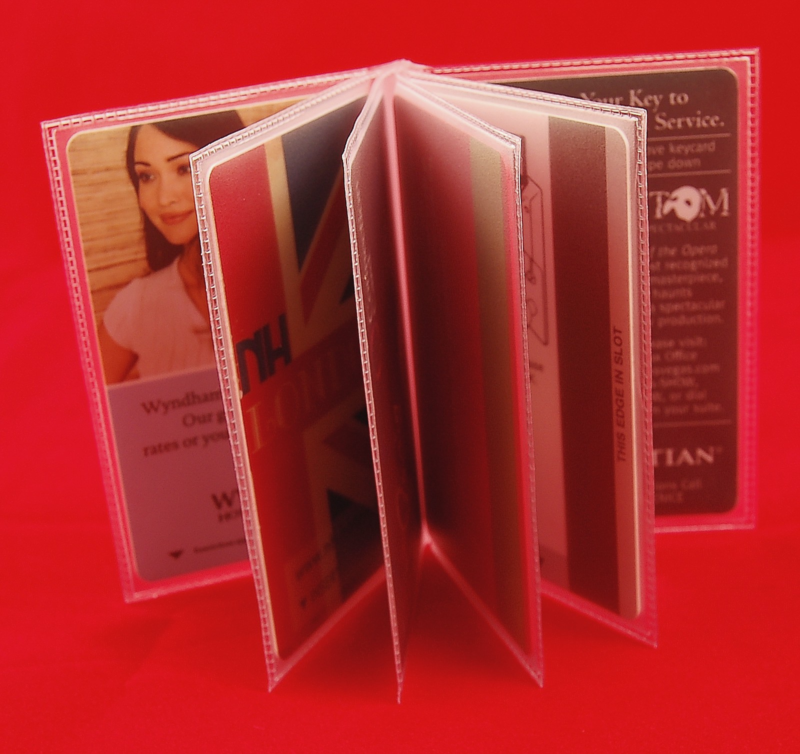 SET OF2 Plastic Wallet Insert Replacement Picture Card HolderTrifold