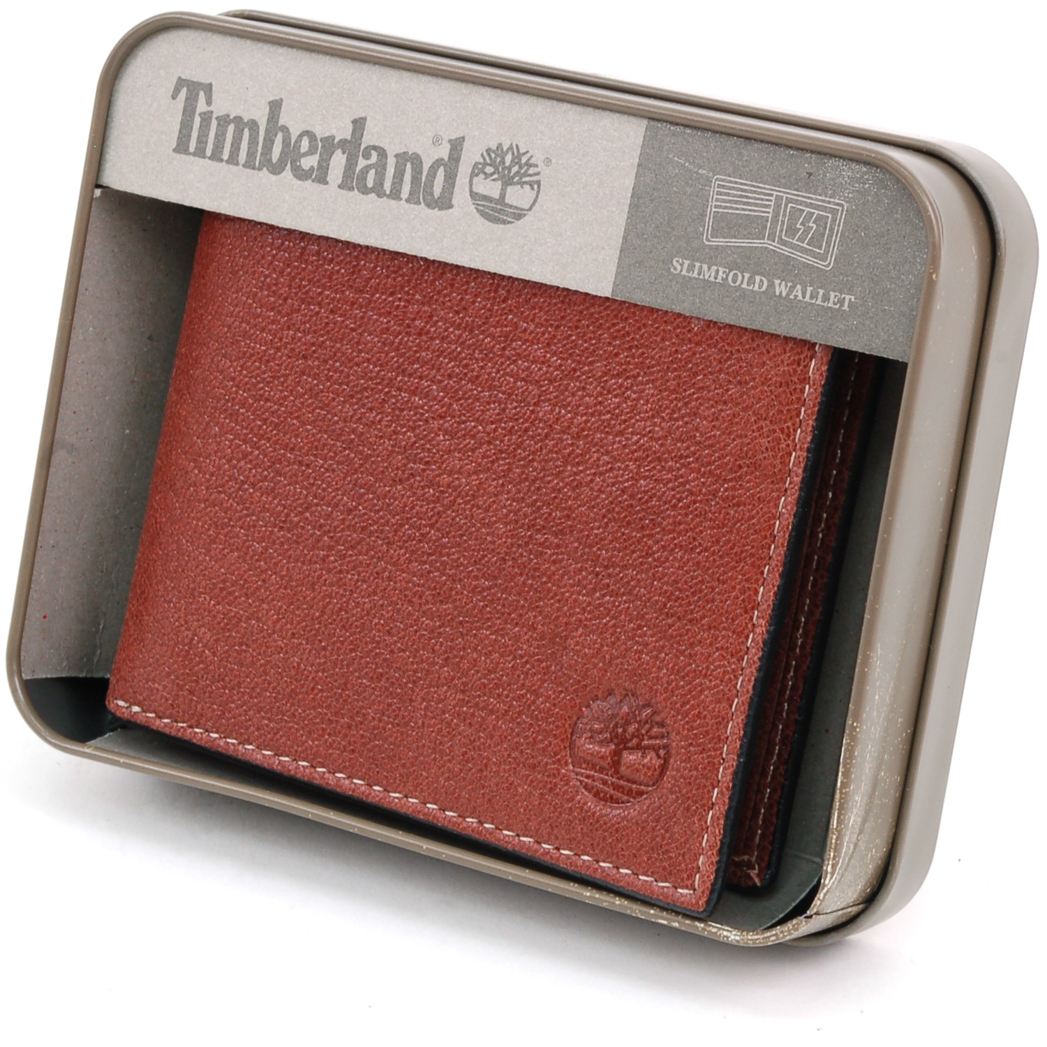 Timberland Thin Slimfold Wallet Genuine Leather Mens Billfold Slim ID
