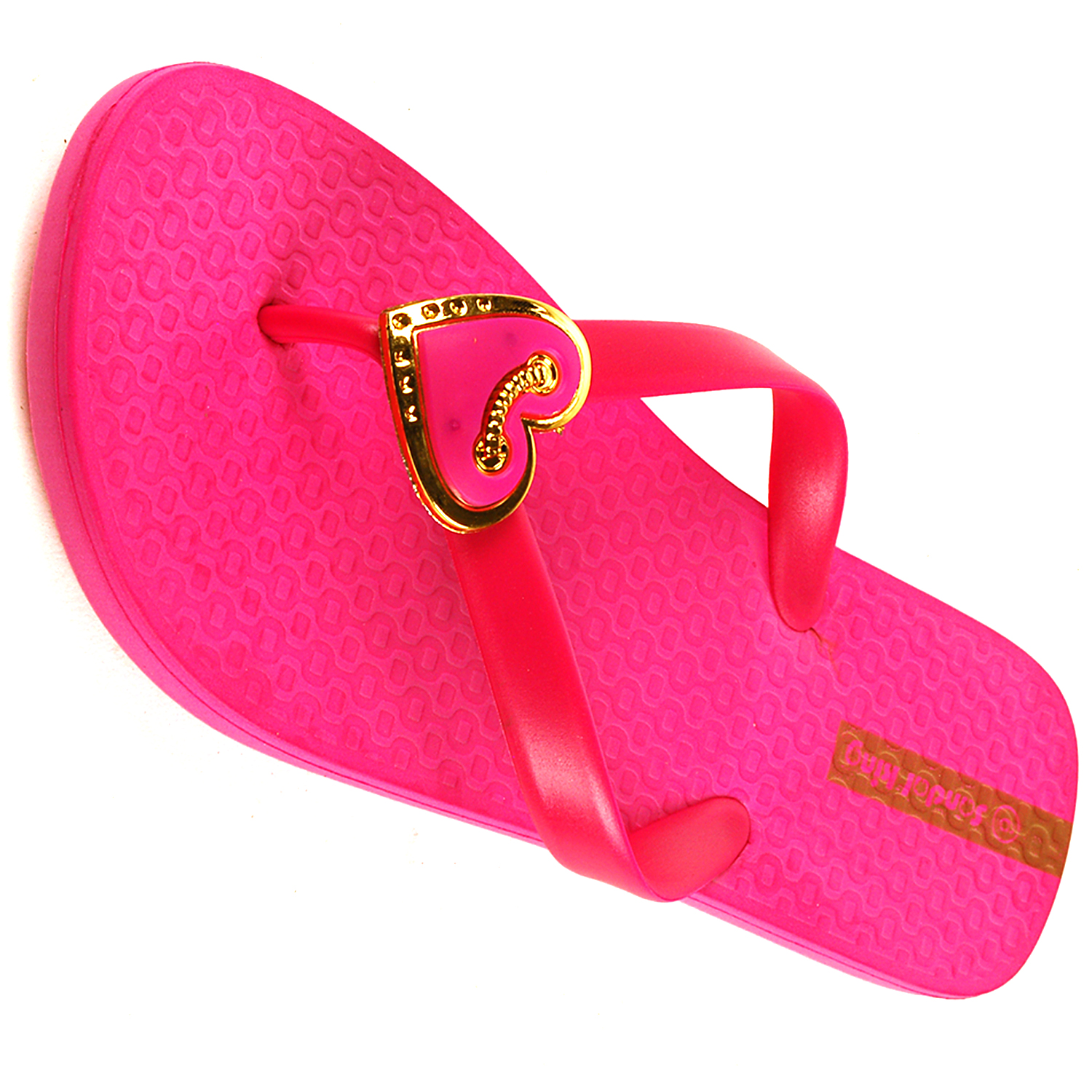 Womens Flip Flops Heart Accent Sandals Comfort EVA Foam Rubber Sole