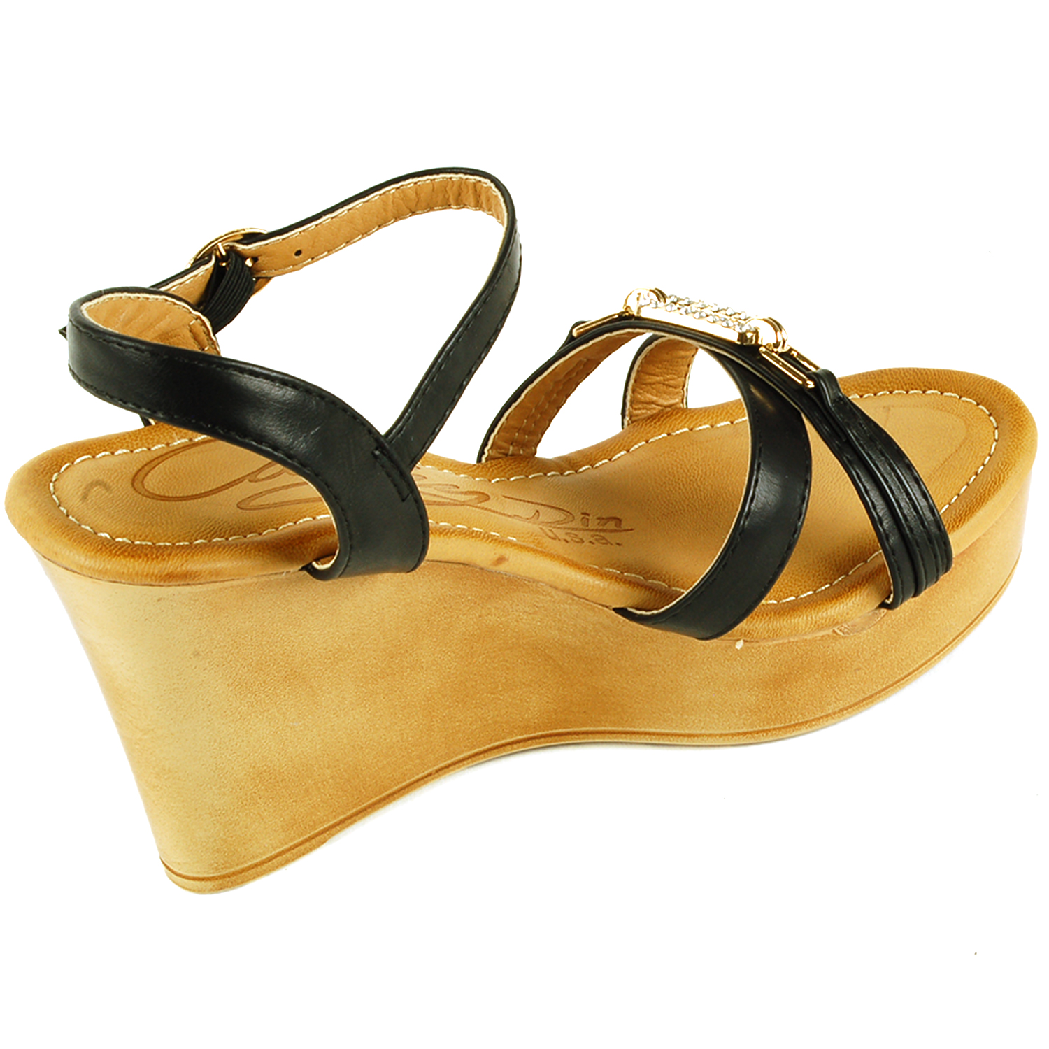 wedge heel gold shoes