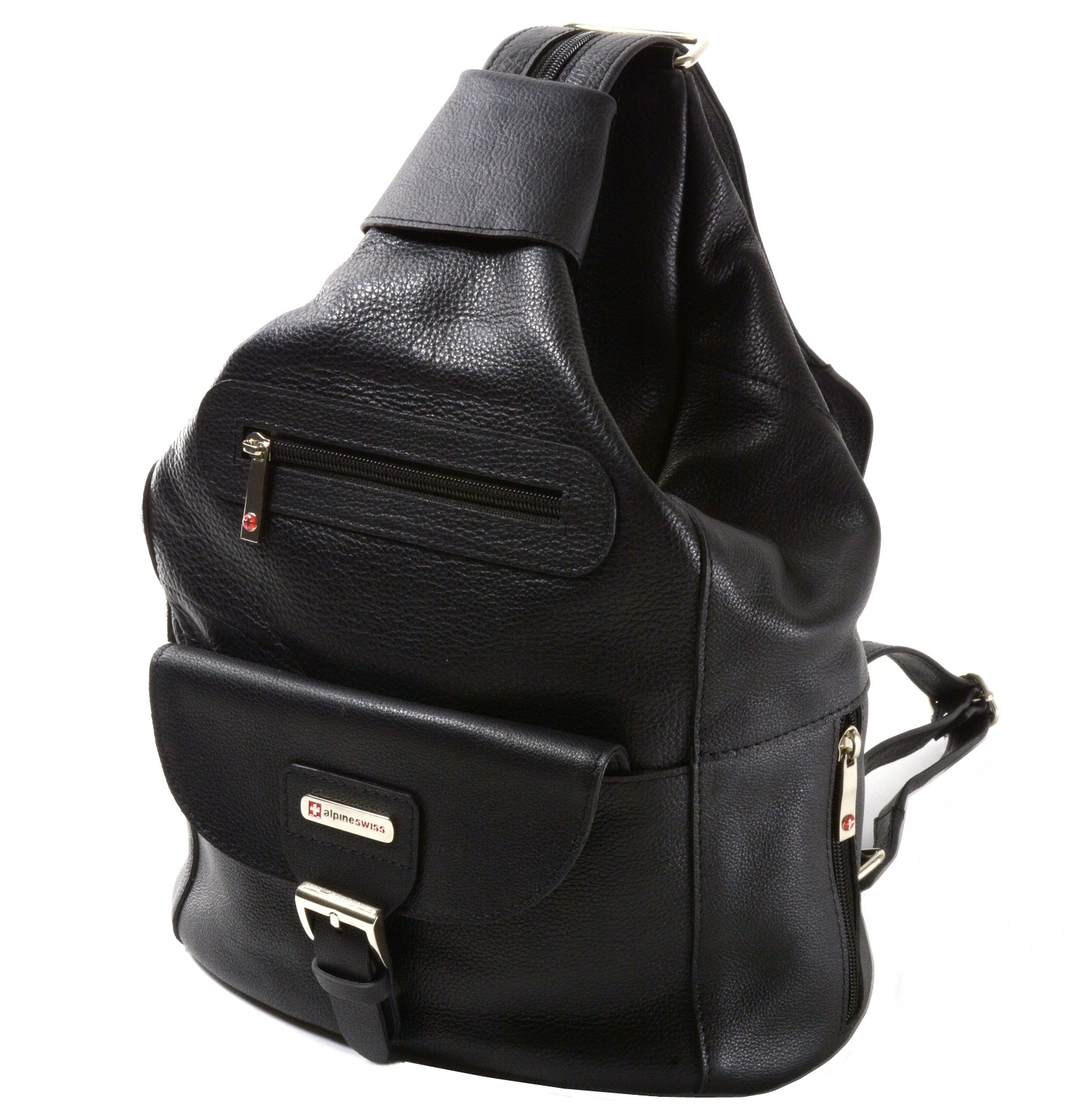 Womens Alpine Swiss Genuine Leather Backpack Purse Handbags 1 Year Mfg