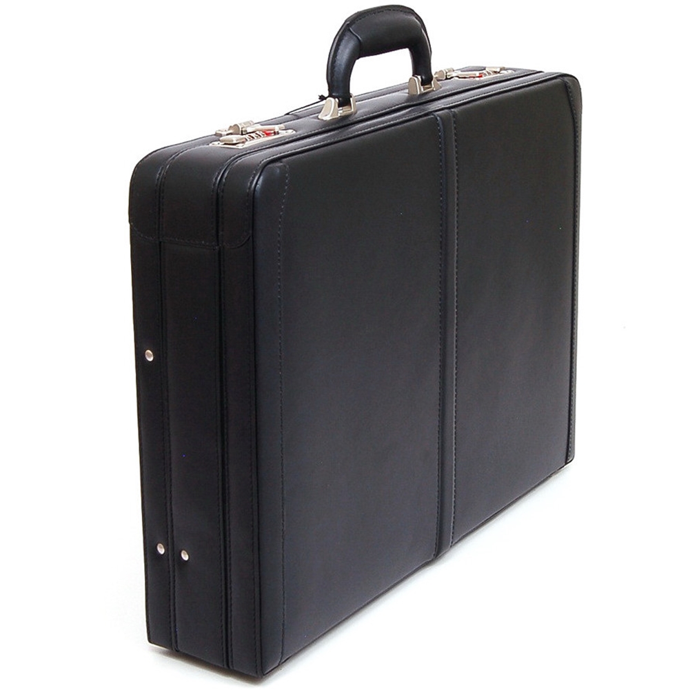 AlpineSwiss Expandable Leather Attache Briefcase Legal Size Case 1 Year