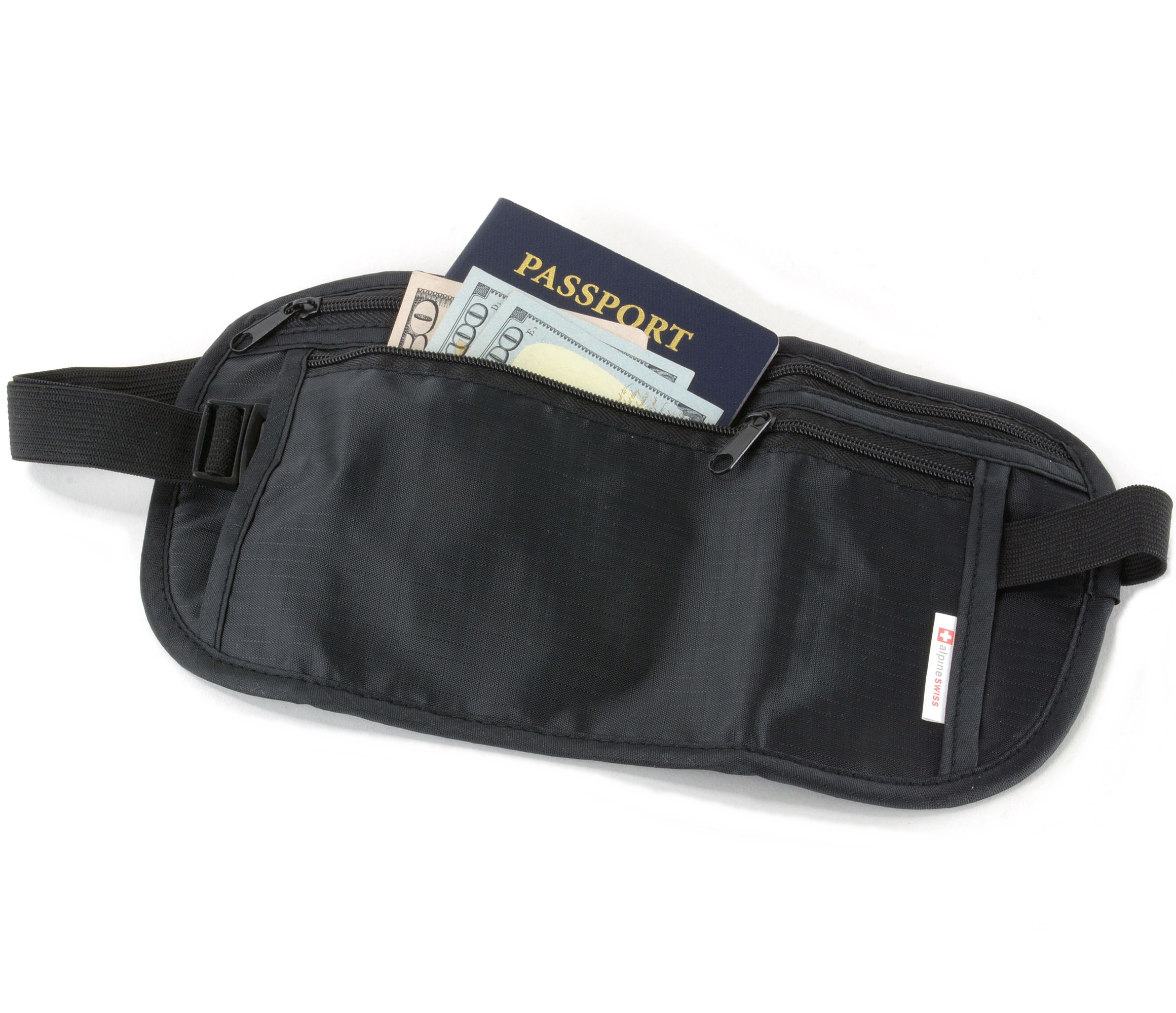 Alpine Swiss Travel Wallet Waist Belt Neck Pouch Undercover Security