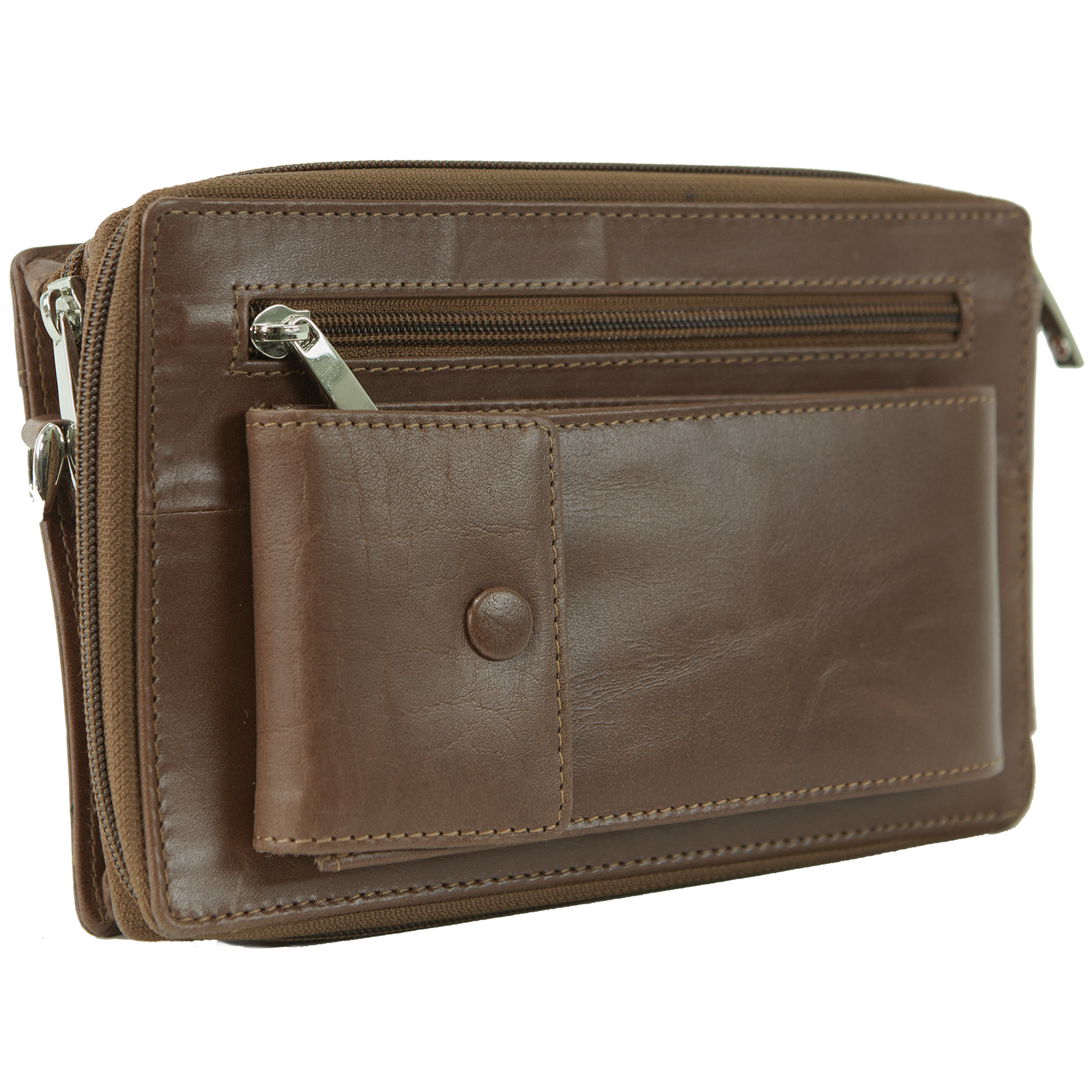 Alpine Swiss Men's RFID Blocking Leather Clutch Bag Travel Case Wallet