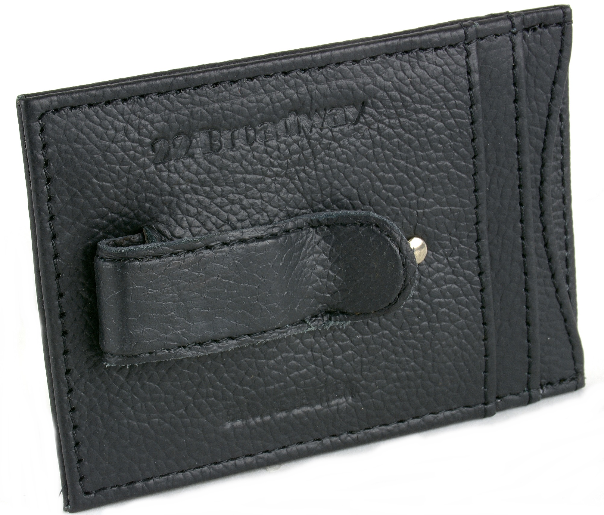 Mens Leather Money Clip Wallet Thin Slim Minimalist 4 Card Case Slots