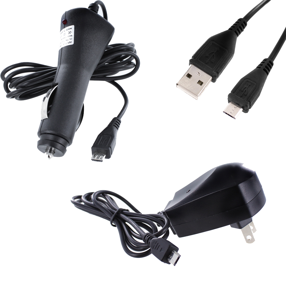 New Wall Charger + USB Cable + Car Charger Cable Cord Wire for Motorola