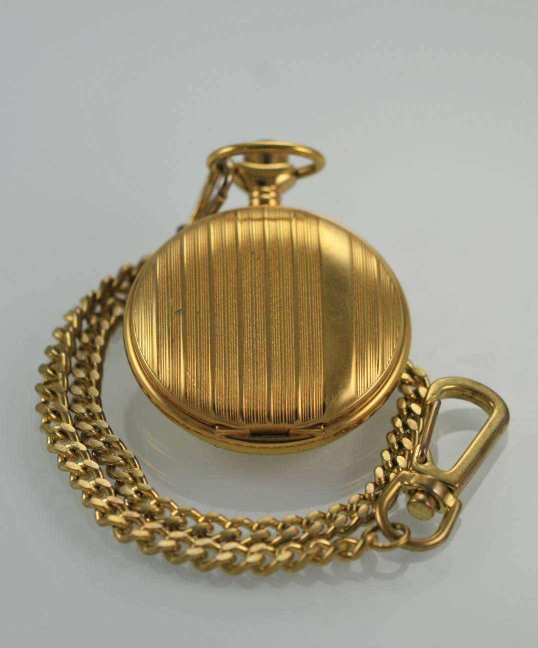 Men's Majesti Swiss Stainless Steel Gold Date Quartz Pocket Watch eBay