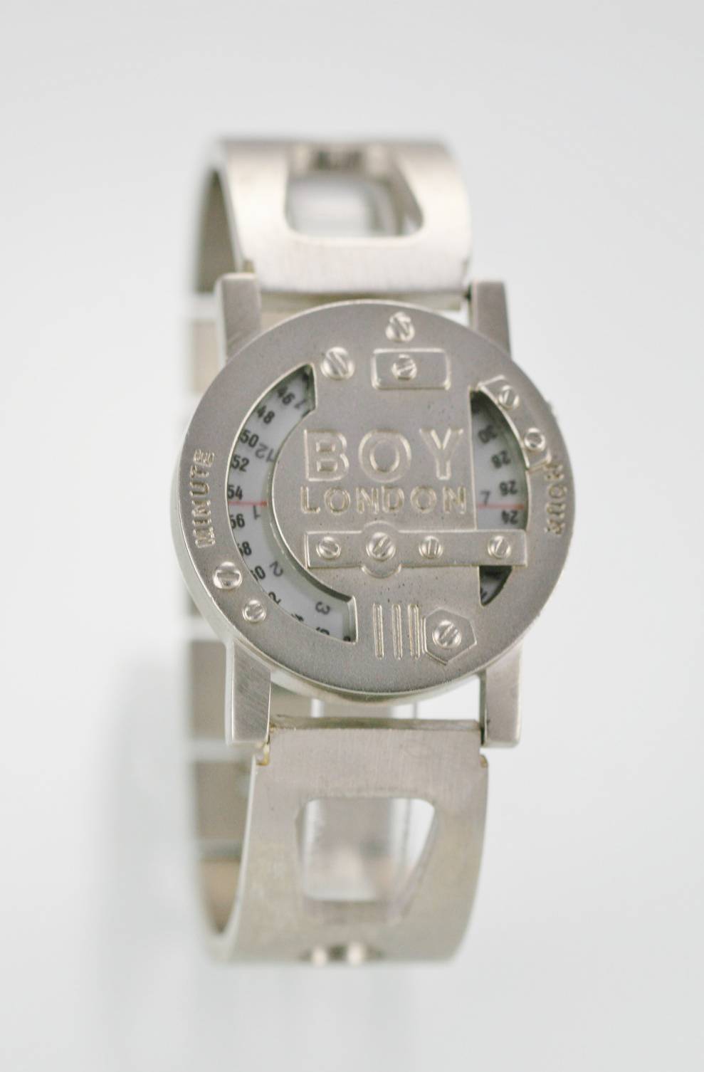 Boy London Watch Mens Stainless Steel Silver Water Resistant NOS White