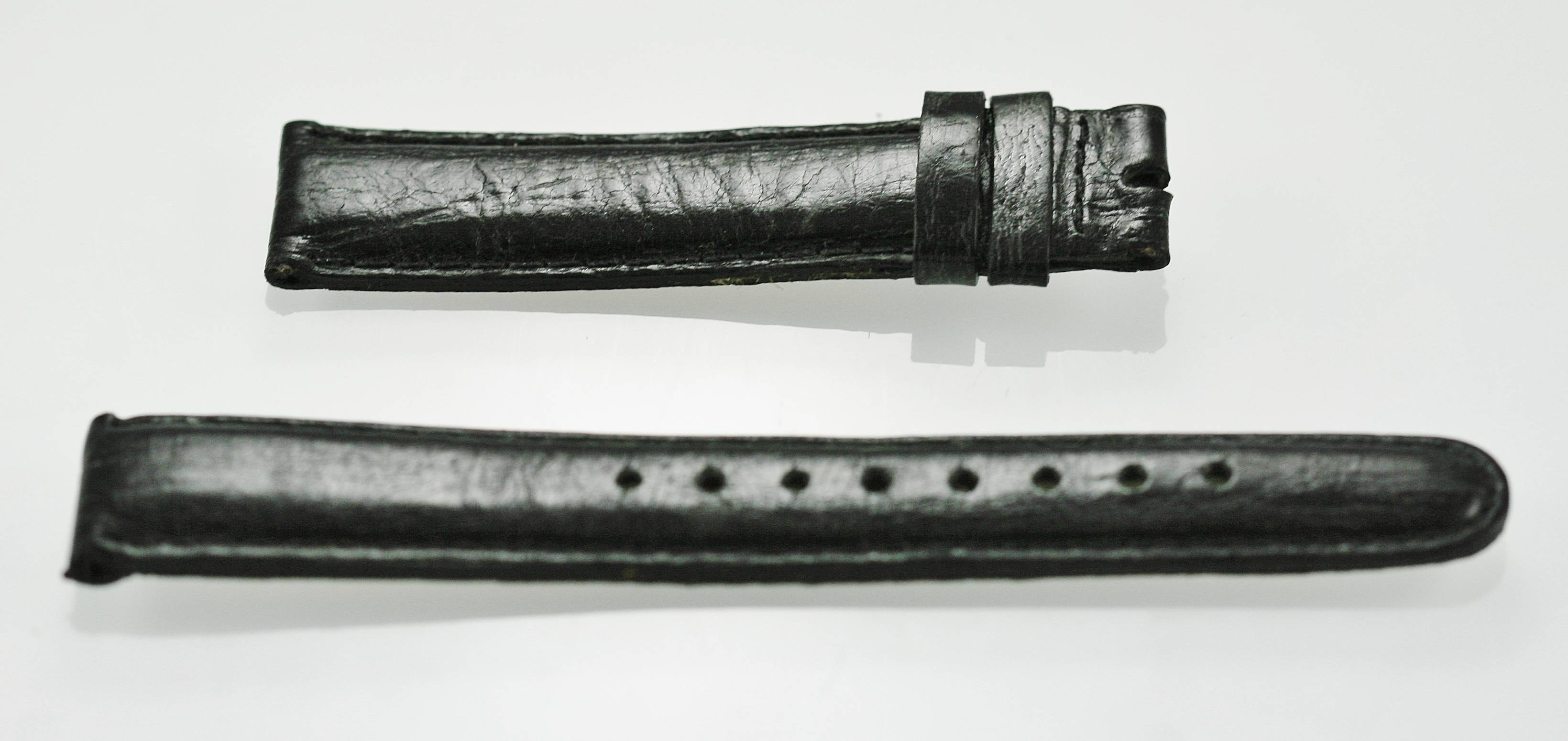 Fossil Unisex Black Leather Replacement Watch Band 18mm eBay