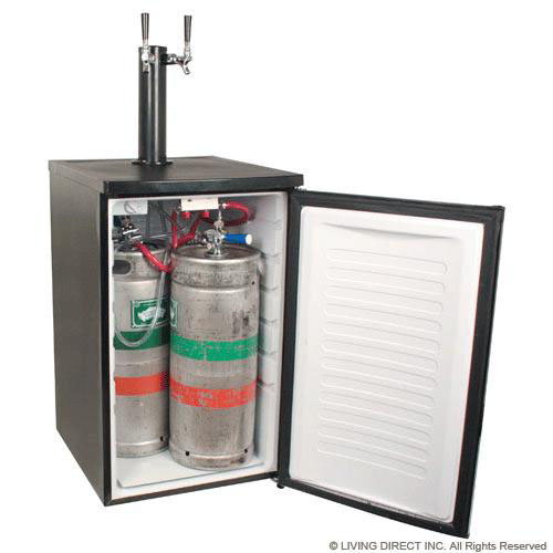 New KC2000SSTWIN Edgestar Double Tap Kegerator Draft Keg Beer Dispenser