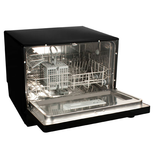 ... PDW60EB Small Portable Countertop Compact Dishwasher - 6 Place Setting