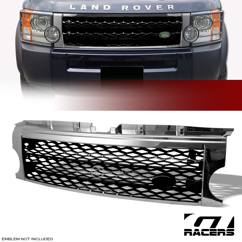 CHROME/BLACK MESH FRONT HOOD BUMPER GRILL GRILLE 0509 LAND ROVER LR3