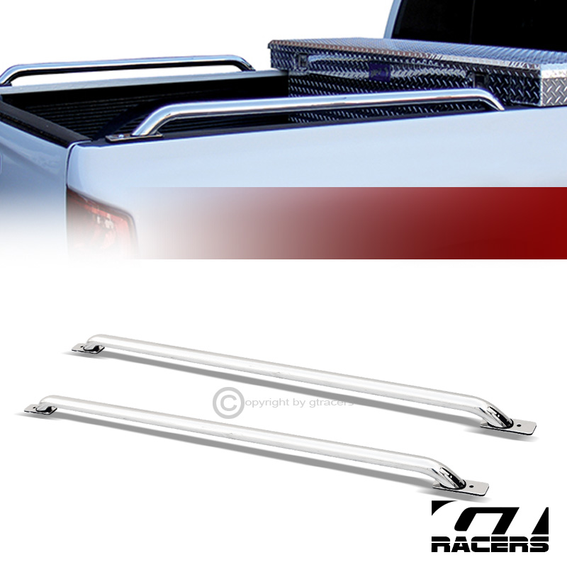 S/S STEEL CHROME TRUCK SIDE BAR RAILS 20072014 CHEVY SILVERADO 8 Ft 96