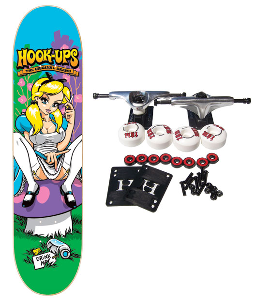 HOOK UPS Skateboard Complete ALISONS WONDERLAND 8.0 Hookups 2013 SERIES