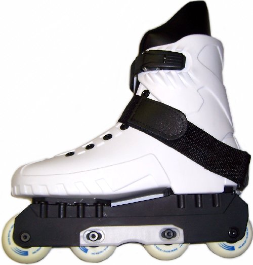AGGRESSIVE INLINE SKATES Size 4 WHITE Rollerblades eBay
