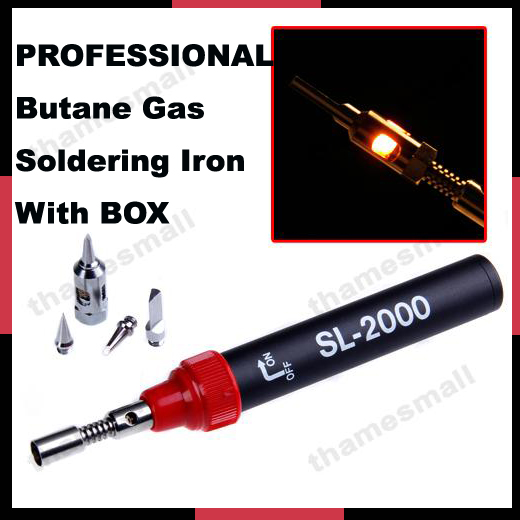 Professional Cordless Butane Gas Soldering Iron Kit Box eBay